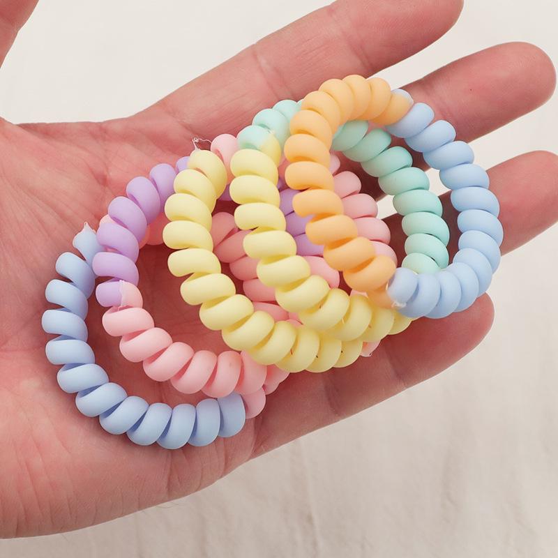 Матовое цветное кольцо для волос в виде телефонной линии - большой браслет и повязка на голову для умывания лица и завязывания хвостиков