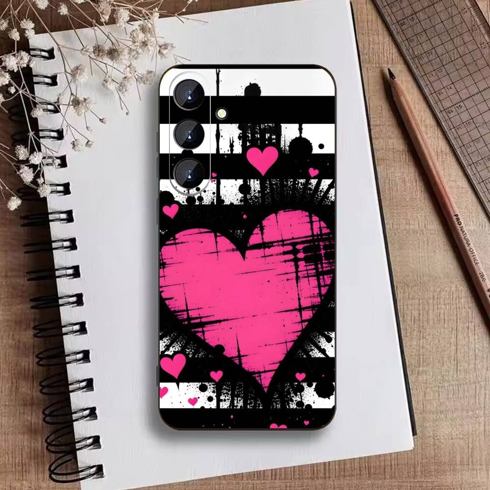 Чехол для телефона J-INS Graffiti в стиле Y2k для Samsung Galaxy A73, A21s, A22, A31, A52, A53, A71, A41, Мягкий черный корпус