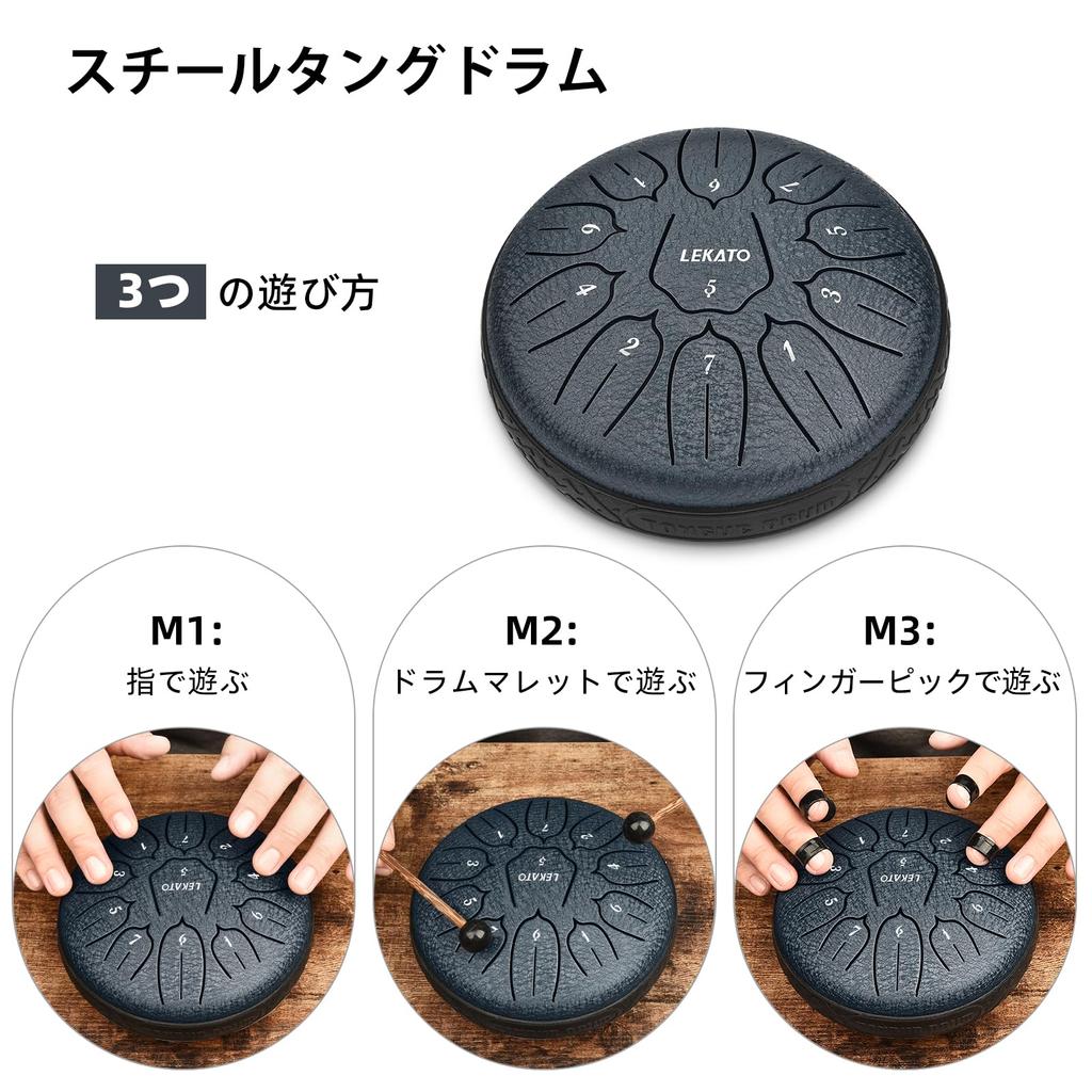 Щелевой барабан Tongue Drum 11 нот 6 дюймов с сумкой для хранения Музыкальный инструмент Ударный инструмент Йога Медитация Дзен Молитва Ноты включены