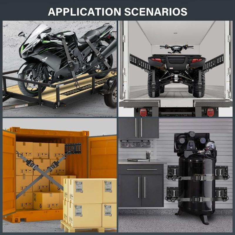 E Track D Rings Tie Down Anchors Metal E Track System Accessories Easy Installation Anchors for Secure Bikes in Trailer