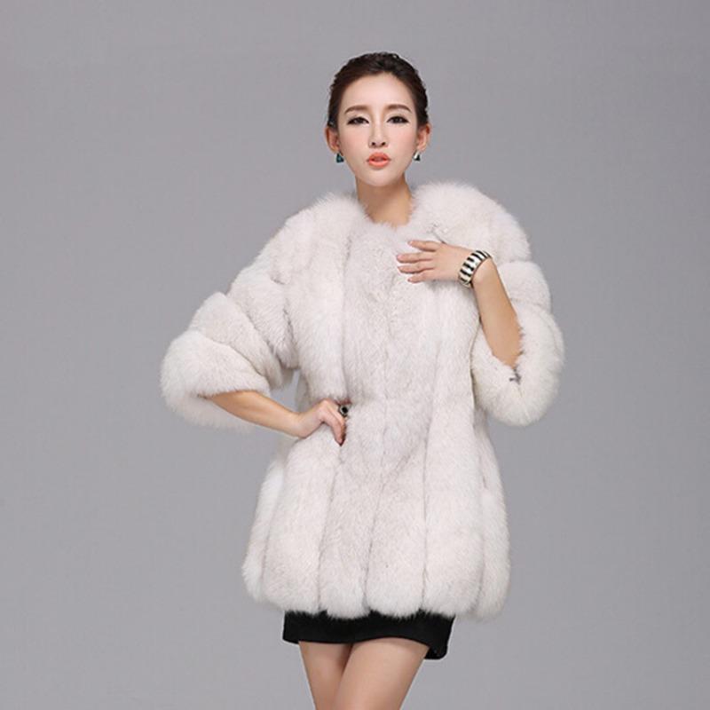 New Fox Fur Imitation Fur Coat Women In Long Temperament Celebrity Fur Fur One Women Winter Ladies Coat
