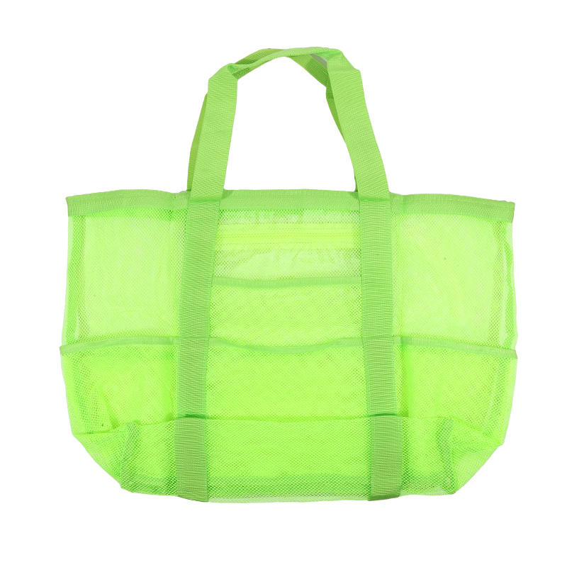 Пляжные сумки для женщин, летние, для путешествий, сетчатая сумка-тоут с большим внутренним карманом, песозащитная, плетеная, на плечо, ручная сумка