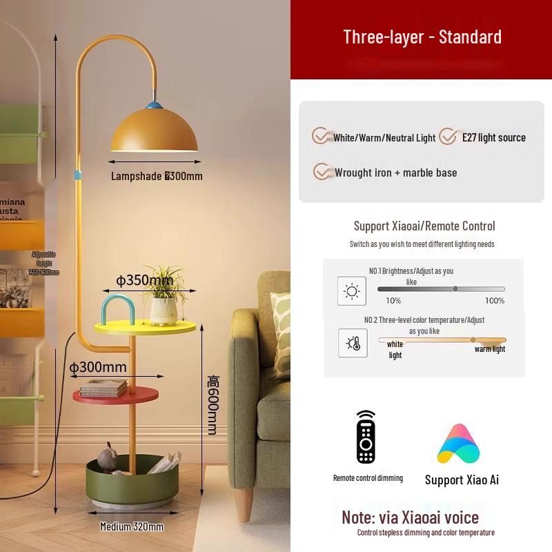 Мемфис Торшер: Стильная гостиная, диван и лампа для детской комнаты со встроенным хранилищем и функцией журнального столика