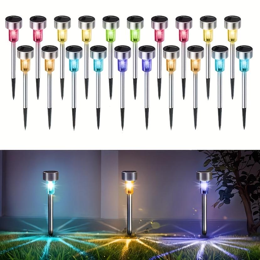 10/30 шт. наружных солнечных ландшафтных газонных светильников, садовые светильники из нержавеющей стали, солнечные садовые светильники для доступа, террас, газонов, вилл, парков и подъездных путей