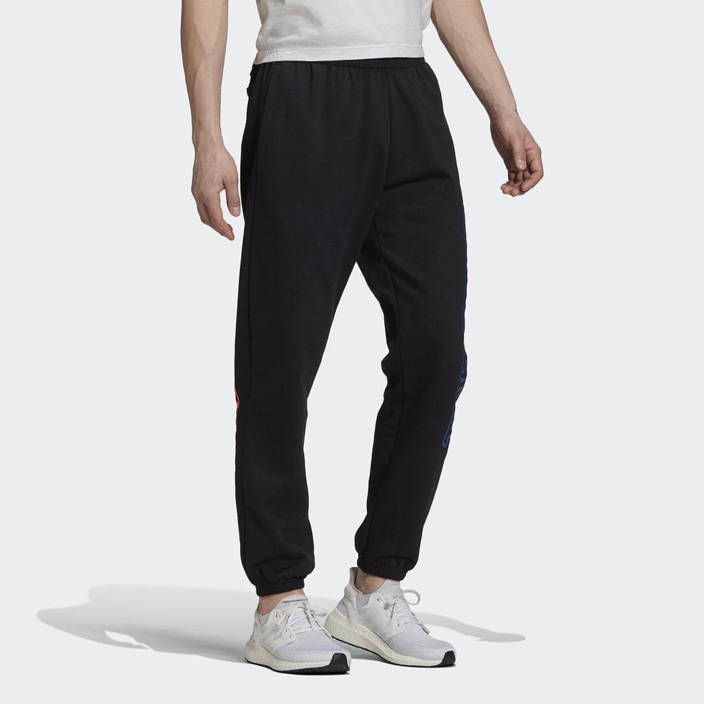 adidas 3-полосный графический логотип с принтом повседневные спортивные джоггеры мужские джоггеры черные FR6603