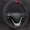 NEW Car Steering Wheel Cover Soft Wear-Resistant Comfortable Wear Resistant Universal Hand Sewing Black Suede Leather Braiding