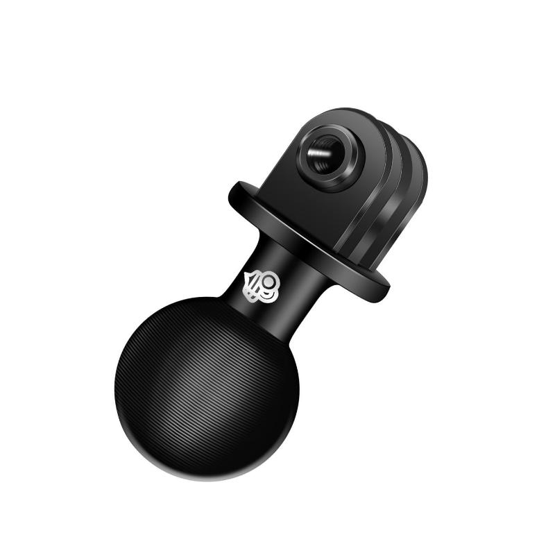 Aluminum 1/4 Srew Adapter To 17mm 25mm Ball Head 1 Inch Bracket Connector for Gopro 10/9 Insta360 Motorcycle Action Camera Mount