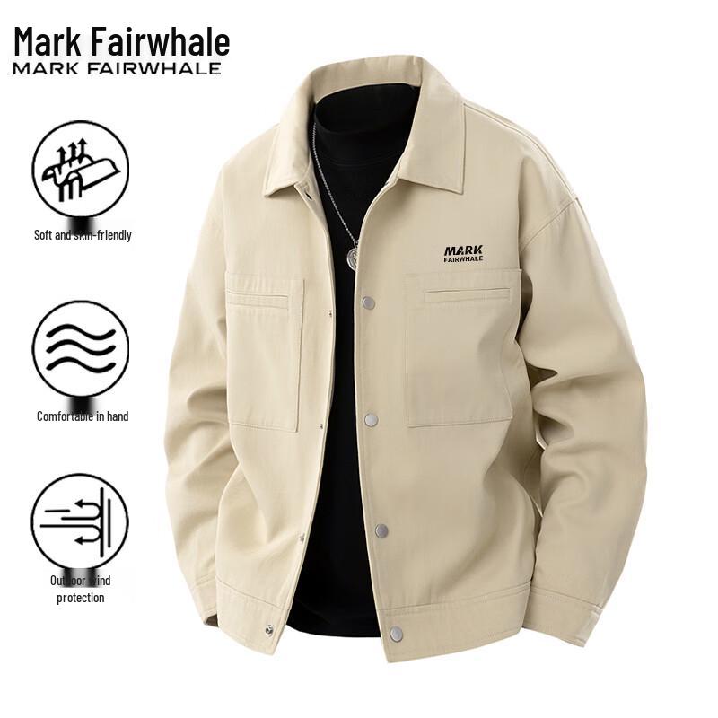 Mark Fairwhale Men's Casual Turn-down Collar Jacket