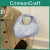 Crescent Stylish Crossbody Bag With Chain Strap And Lingge Design For Daily