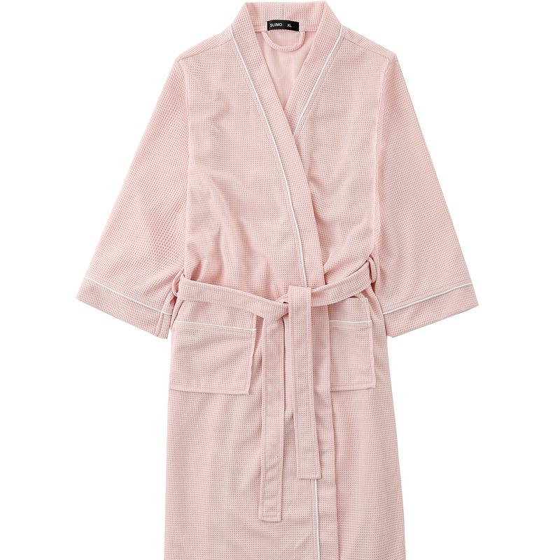 Spring & Summer Waffle Bathrobe - Men's & Women's Plus Size Couple Pajamas Yukata