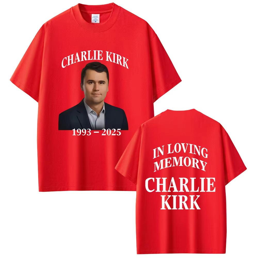 In Loveing Memory Charlie Kirk Freedom Tshirt Men Women Tribute Memorial American Hero tee Patriotic Activism Shortsleeved top