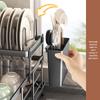 Многофункциональная кухонная сушилка для посуды с многоярусным хранением и поддоном для воды