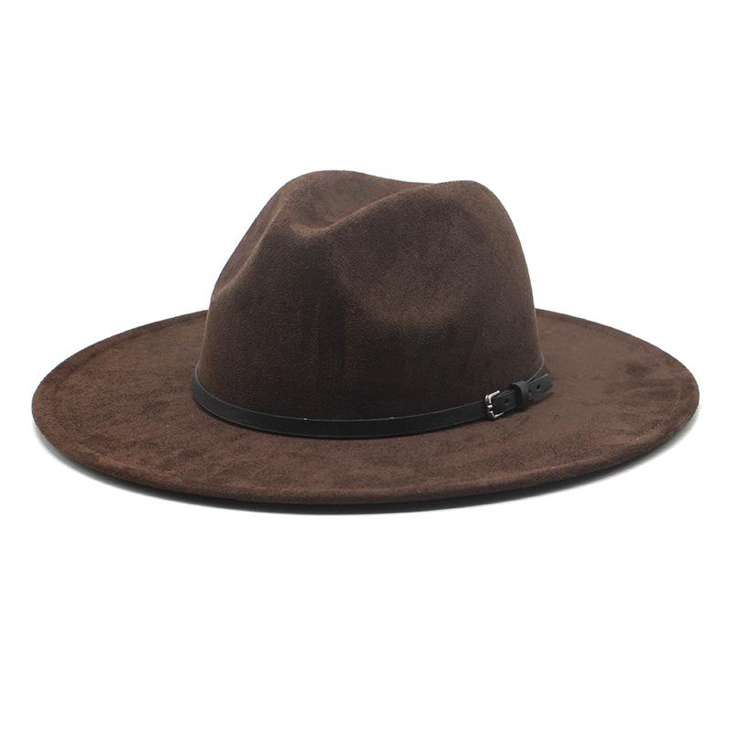 Unisex Western Suede Cowboy Hat Sun Protection Jazz Hat