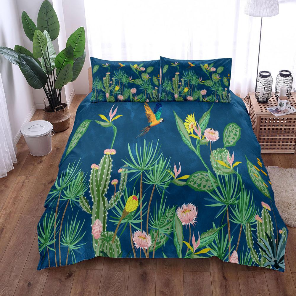 Комплект постельного белья Vintage Botanical Blossom Duvet Cover Set King Queen Double Full Twin Single Size
