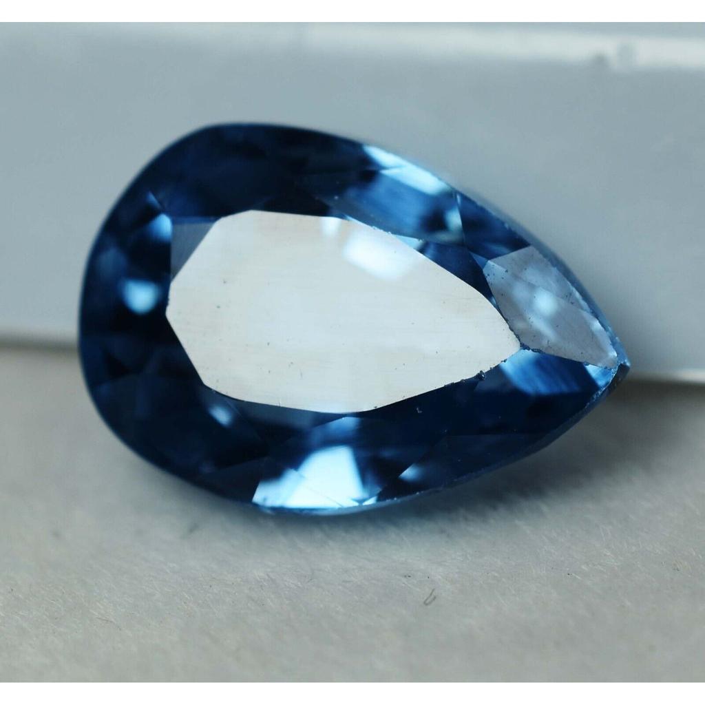 Blue Sapphire Loose Gemstone 8.85 ct Light Pear Shape September Birthstone for Gem Collections
