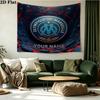 Custom Name Olympique de Marseille Printed Tapestry – Wall Hanging for Bedrooms, Dorms, and Home Decor