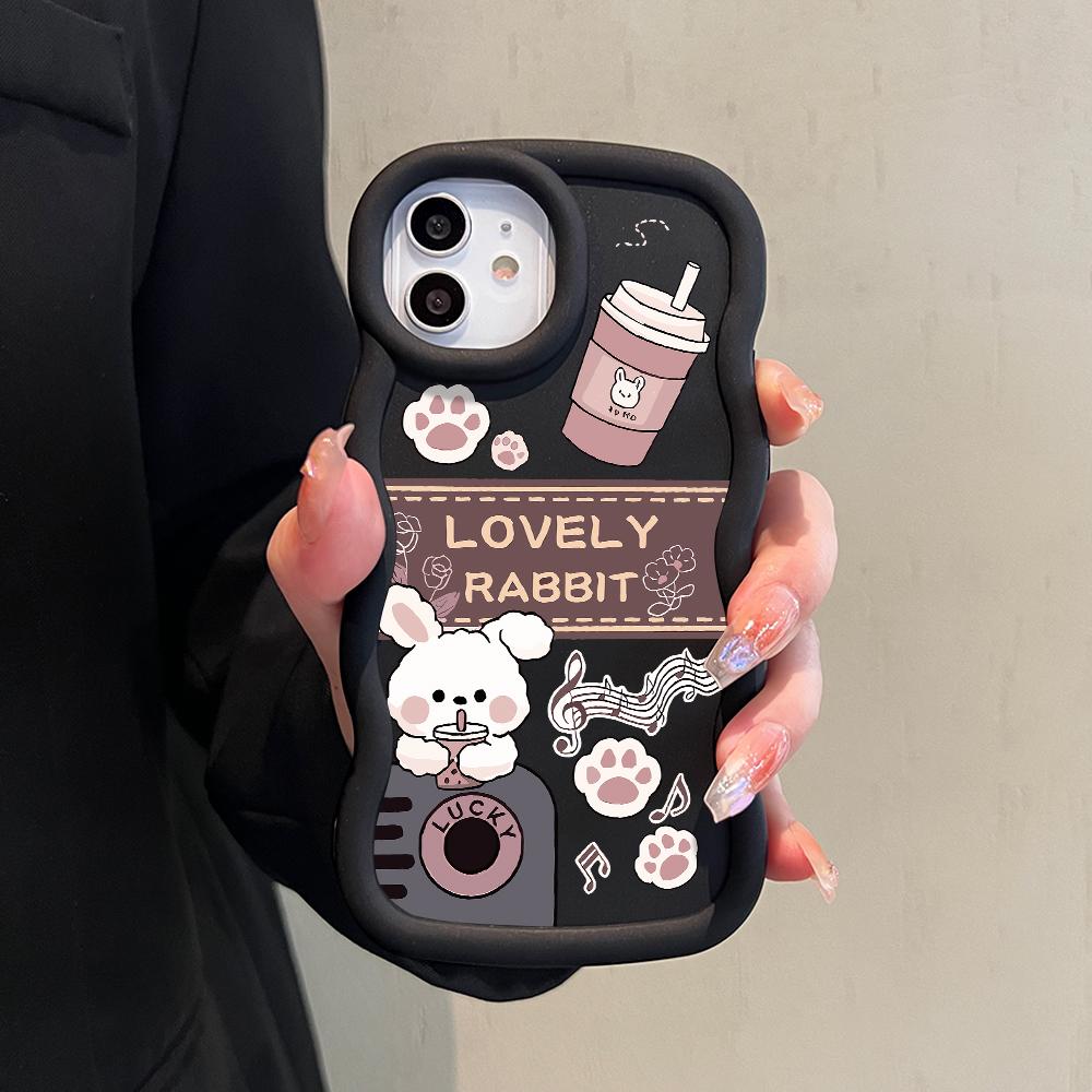 Big Wave Edge Soft Silicone Material Macaron Phone Case Shockproof Protective Rubber Casing for iPhone Samsung Huawei Honor Xiaomi Redmi OnePlus Moto