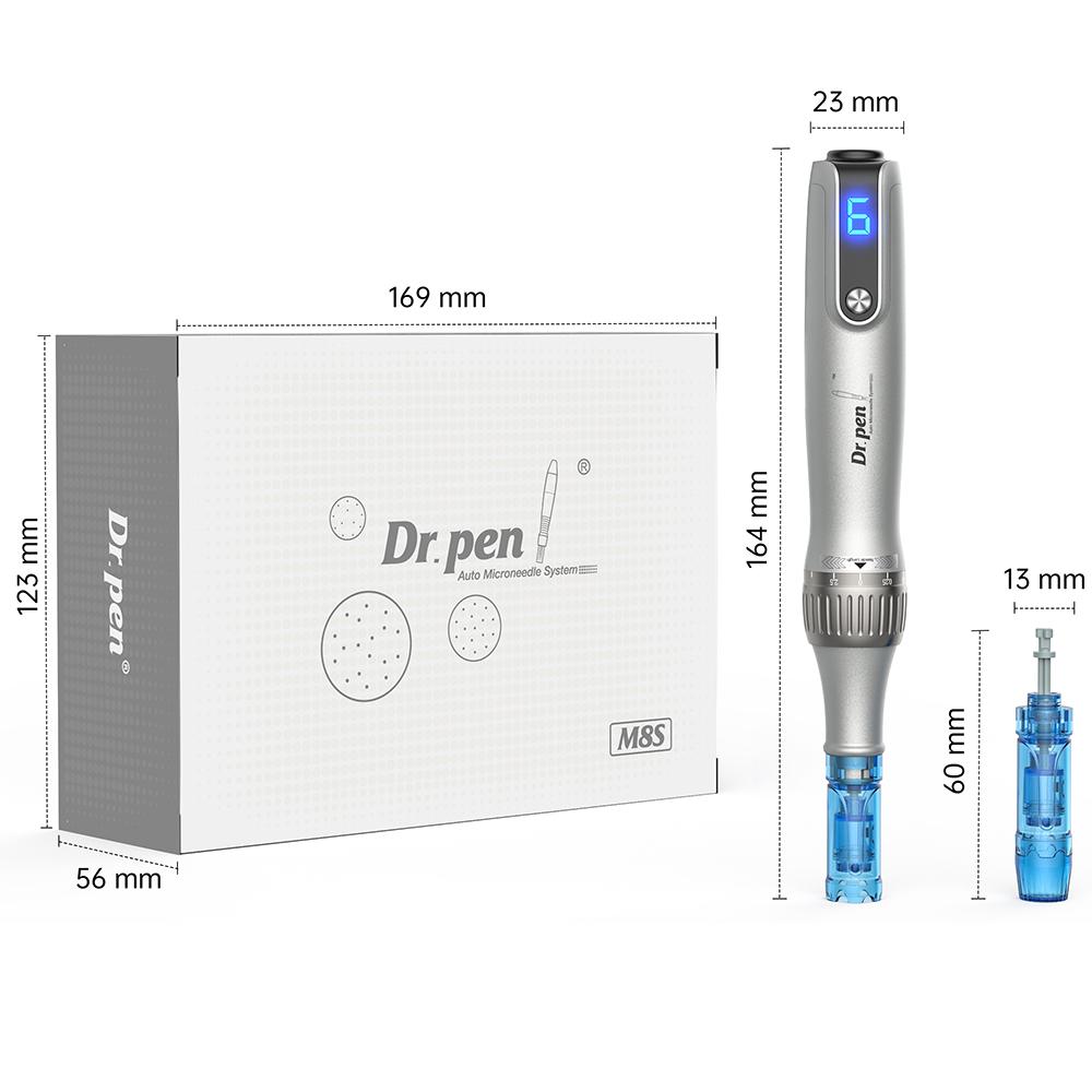 Dr.Pen Ultima M8S Профессиональная микроигла Микроигла для удаления шрамов и прыщей MTS Derma Pen Microneedling с 12 шт. картриджей для ухода за кожей Красота устройства