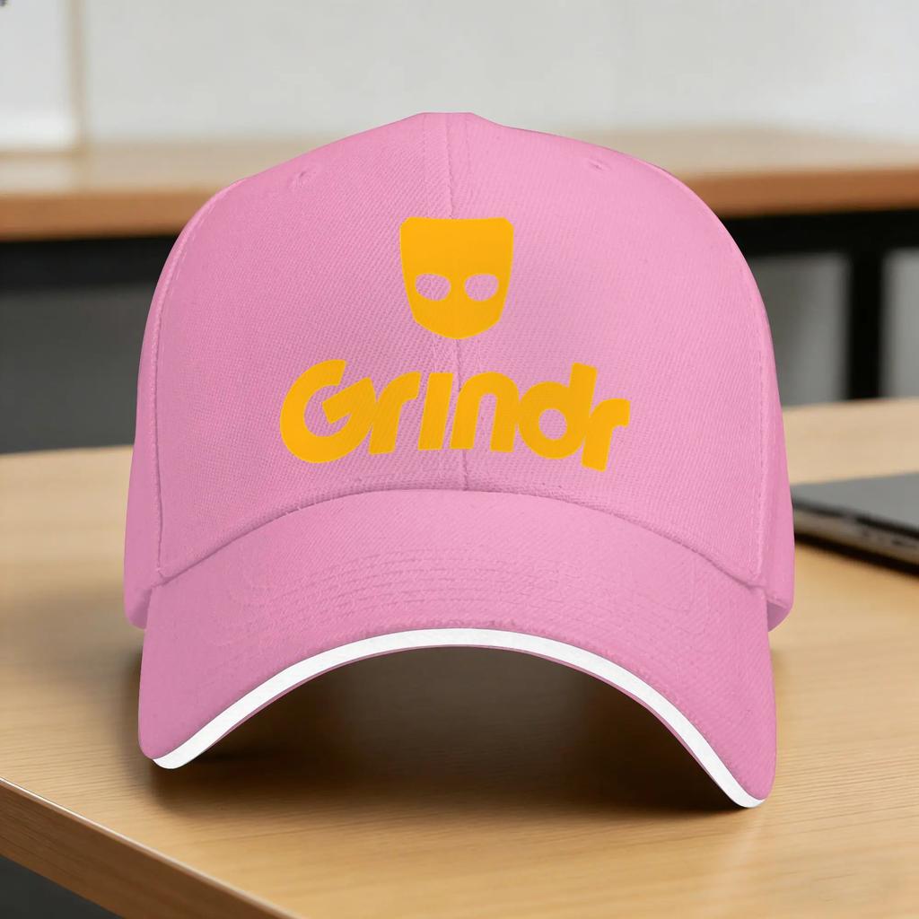 Бейсболка с логотипом Grindr  Мужская Женская Печать Тракерная Кепка Летняя Мода На Открытом Воздухе Спорт Дропшиппинг Кепка Snapback