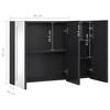 LED Bathroom Mirror Cabinet 89 x 14 x 62 cm