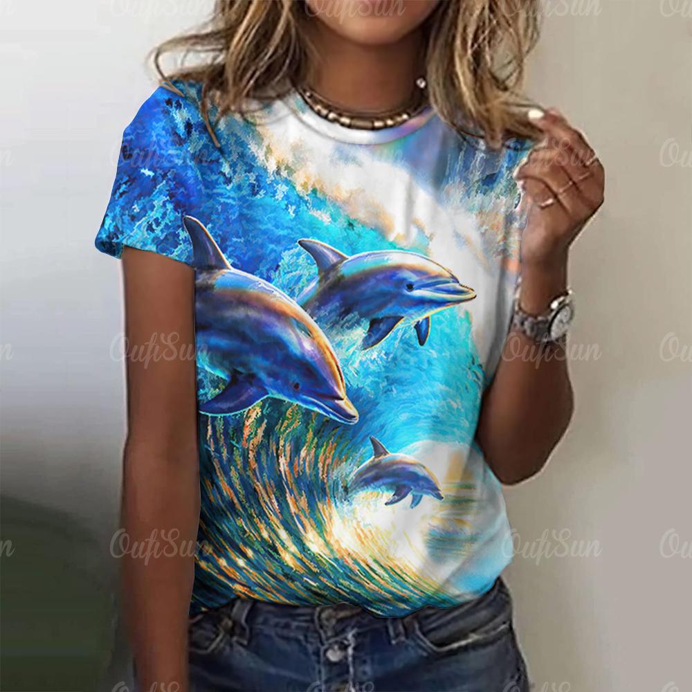 Летние женские футболки с короткими рукавами и черепаховым принтом, модные женские футболки, топ с рисунком любви, женская одежда большого размера