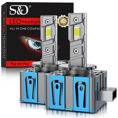 2 шт. Светодиодные лампы для фар D3S 60000 лм D1S D2S D4S D8S D1R D2R D3R D4R D8R Turbo LED CSP Lights Для BMW Benz Volvo Лампа Canbus 120 Вт Фара 6500K Белый