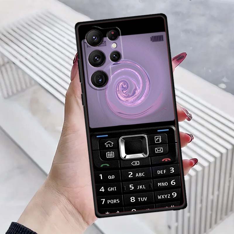 Роскошный винтажный узор с телефоном Чехол для телефона Для Samsung Galaxy S26 S25 S24 S23 S22 S21 S20 Ultra Plus FE 5G Черный Мягкий ТПУ