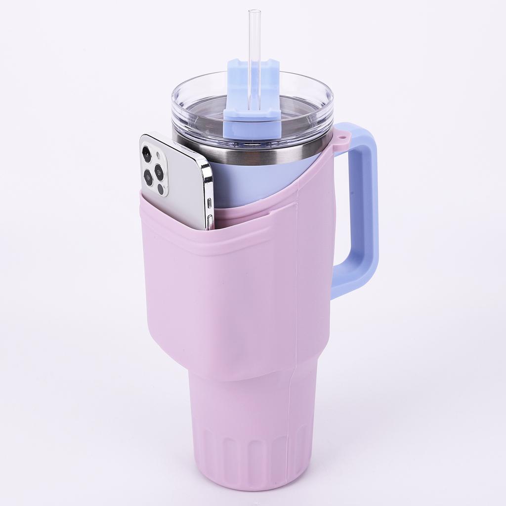 FE# Силиконовый чехол для стакана Термостойкий Устойчивый к царапинам Аксессуары для чашек (фиолетовый)