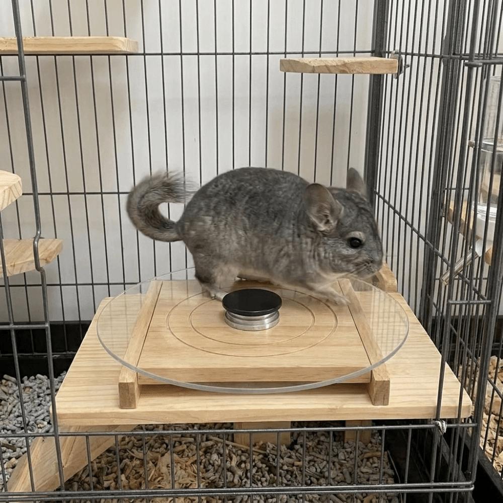 Glass Chinchilla Running Plate Silent Small Animal Health Runner Pet Exercise Toy for Gerbils