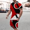 Men's Casual Sports Fashion Set Summer Breathable Refreshing Running Fitness Shorts Oversized Men's Y2K Style Print Note