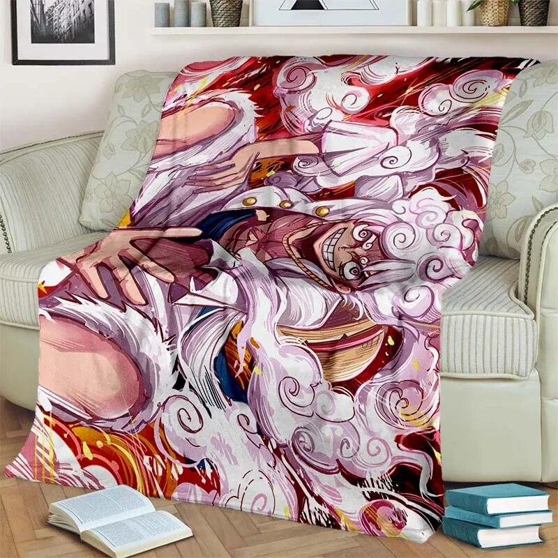 Цельное легкое фланелевое одеяло из японского аниме, универсальное одеяло для праздничного подарка, теплые и мягкие одеяла на все сезоны