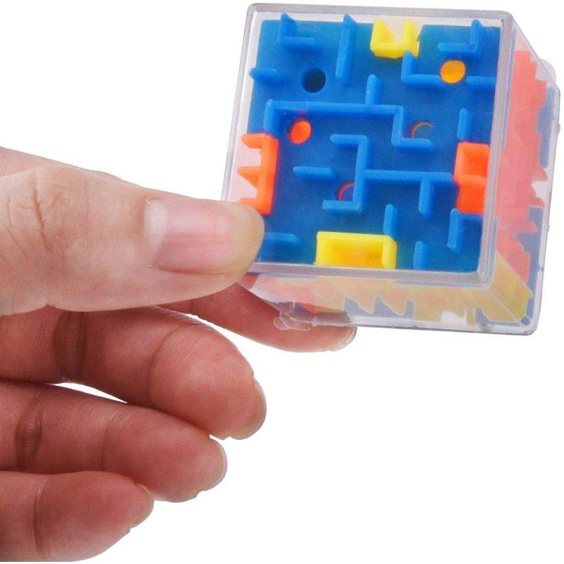 3d кубический лабиринт-головоломка, детский лабиринт-головоломка, головоломка для детей 3-14 лет (синий Желтый CLE