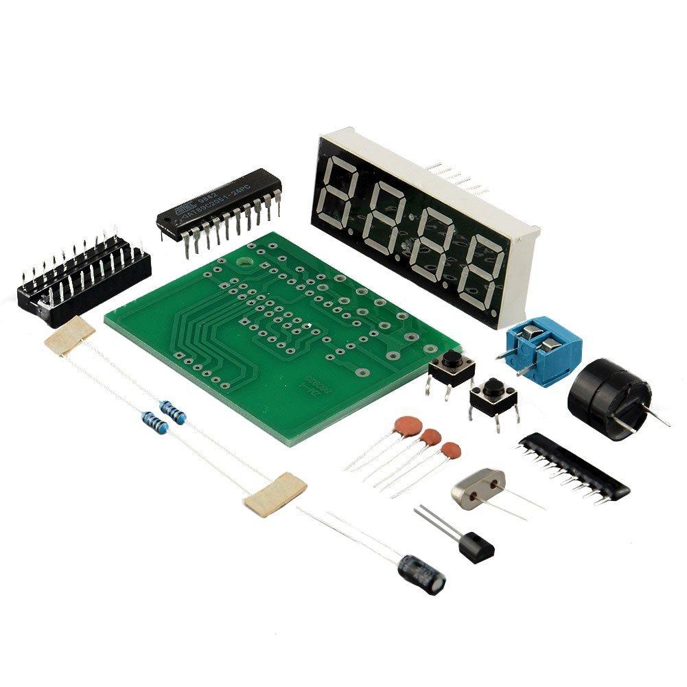 DIY AT89C2051 Digital LED Display 4 Bits Electronic Clock Module 0.56 Inch Red Two Alarm Hourly Chime Electronic Production Kit