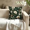 Vintage Style Floral Pillow Cover Green Botanical Print Boho Cottagecore Cushion Case For Sofa Bed Home Decor