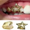 Панк-звезда Grillz в стиле Y2K - Блестящие полые пентаграммы для зубов, с двойным креплением, Унисекс, Съемный аксессуар для рта для вечеринок