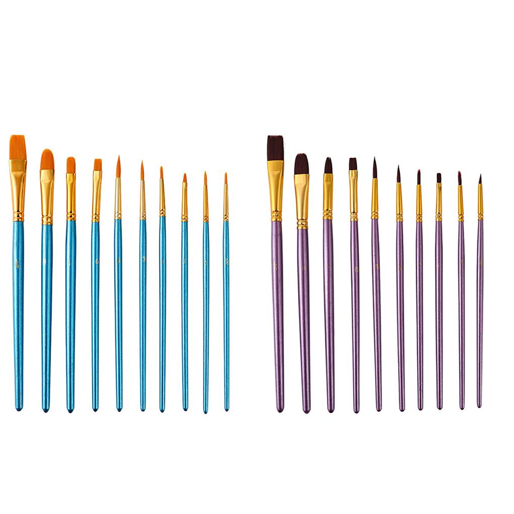 Набор художественных кистей 10X Алюминиевый Тонкая работа Тренировка Практичный Акварельная Художник Кисть