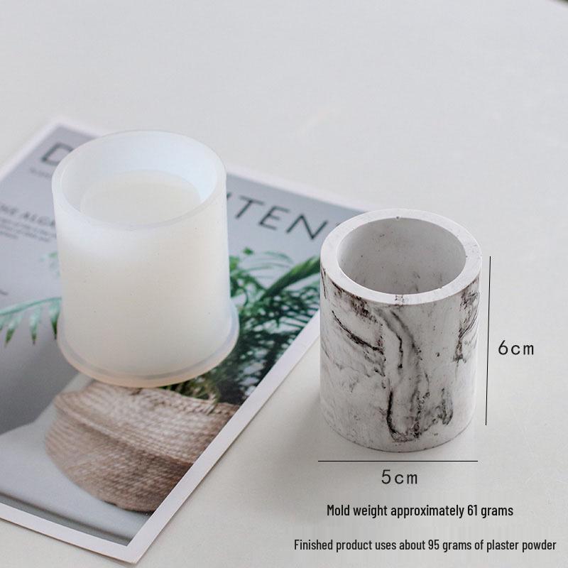 Meimu'er DIY Ароматерапевтический гипсовый диффузор Форма для свечного стакана - Силиконовая форма для каменного, свечного гипса.