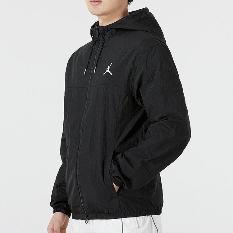 Jordan SS22 Твердая ветровка Мужские топы Черный DJ0253-010