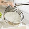Машина для мытья риса для кухни, бытовая раковина, сливная корзина, многофункциональное сито для мытья риса с ручкой, раковина для мытья фруктов