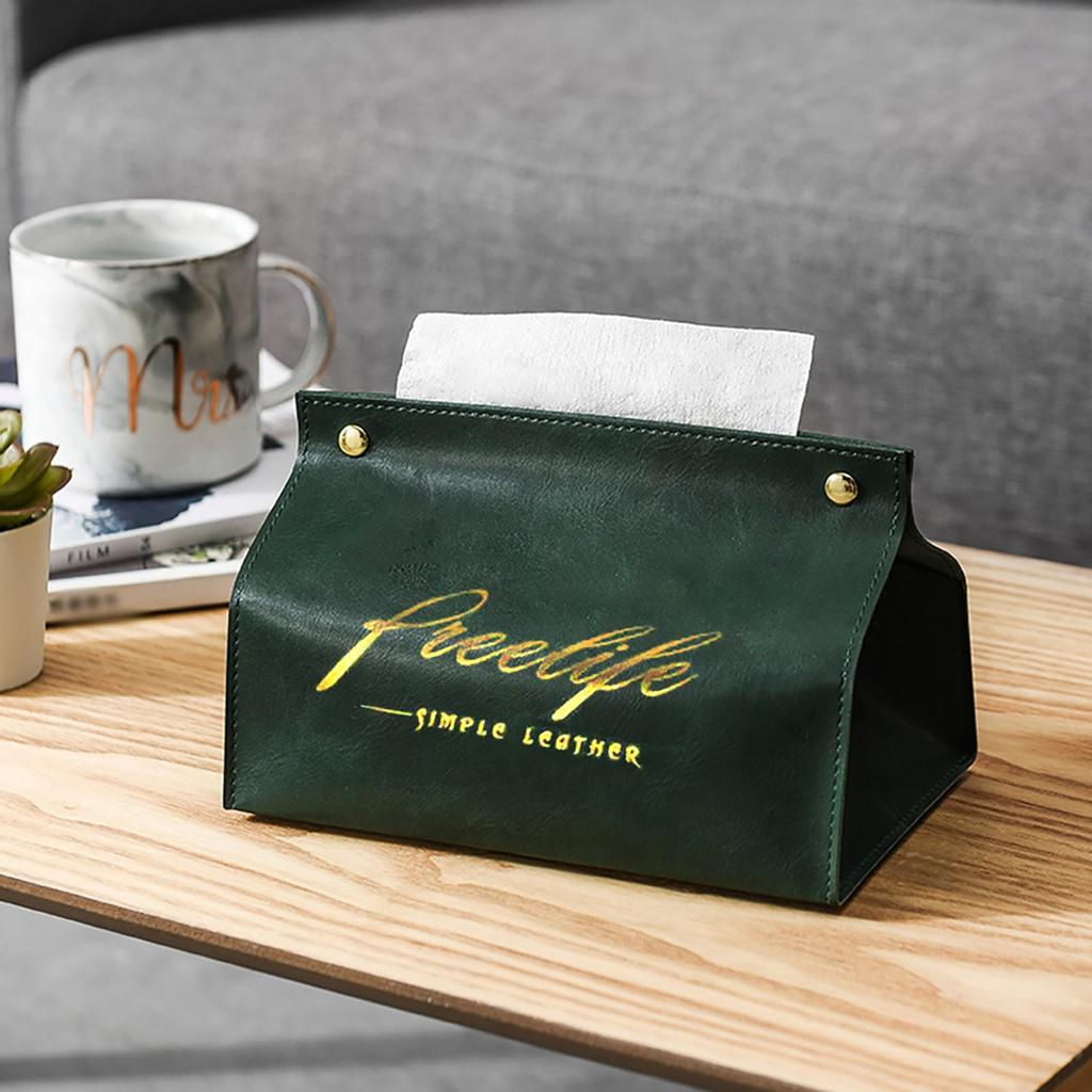 Новая кожаная крышка коробки для салфеток для лица, прямоугольный держатель для салфеток, застежка-кнопка