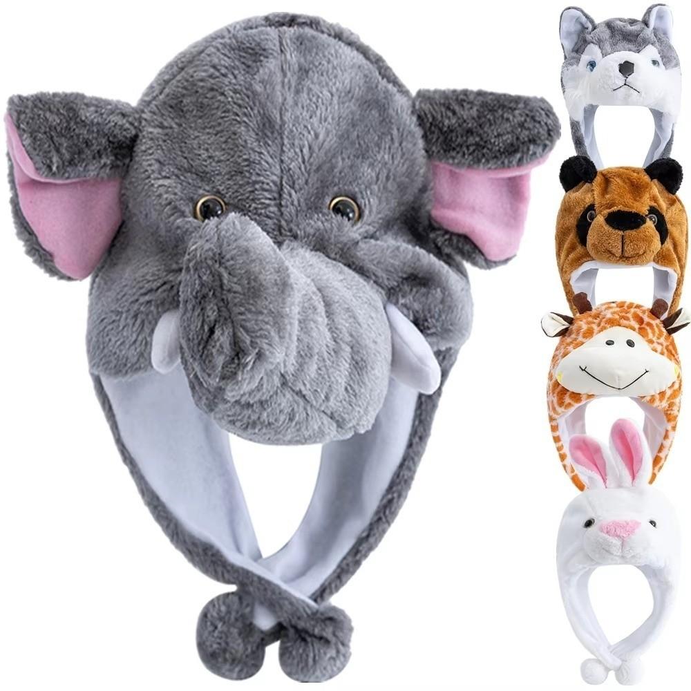 Panda Plush Beanies Pig Ear Protection Hat Lovely Animal Earflap Cap Kids