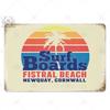 Beach Tin Sign Plaque Metal Vintage Summer Metal Wall Sign Beach Decor for Beach Bar Beach House Seaside Decorative Plate