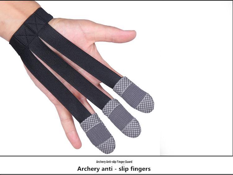 Three-Finger Leather Archery Gloves for Traditional Recurve Bow - Unisex Outdoor Hunting and Sports Shooting