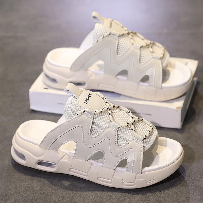 Summer Sandals Outdoor Thick Sole Versatile Beach Anti Slip Air Cushion Shoes Brand Designer Fashion Wear Resistant Slippers 47