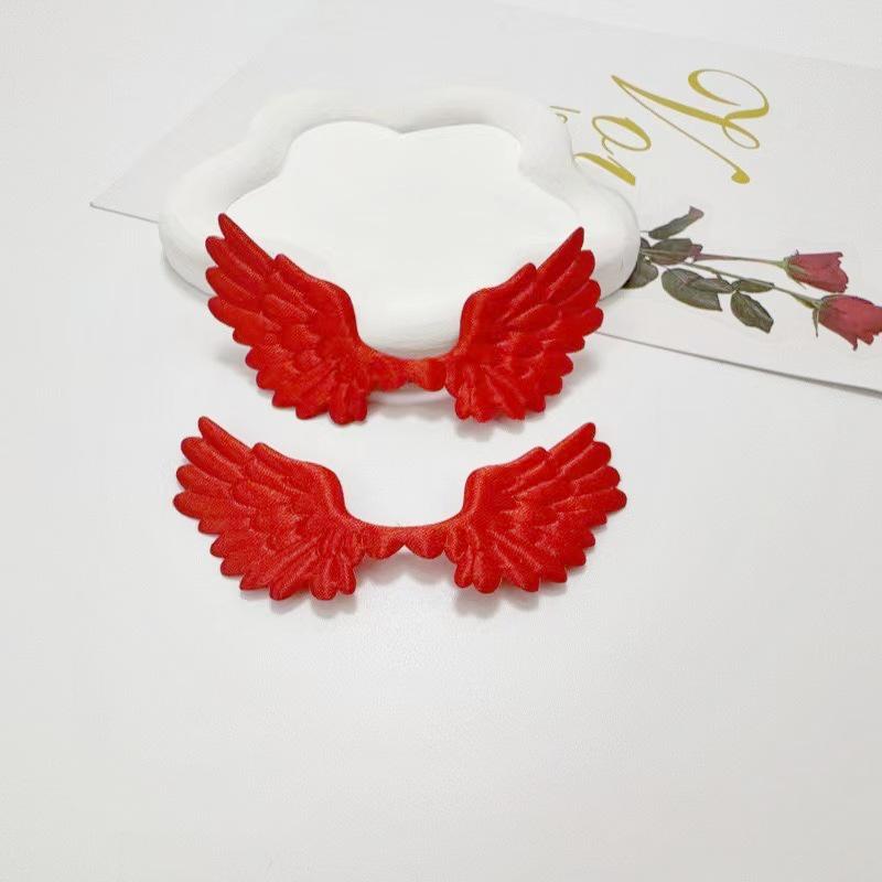 Satin Angel Wings Ultrasonic Embossed Fabric for DIY Decorations & Accessories