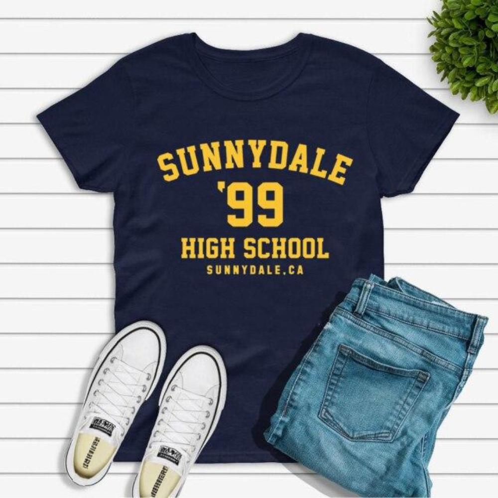 Sunnydale 99 High School Student Women T-shirts Sunnydale Summer Graphic Tee Women Short Sleeve Casual Tops
