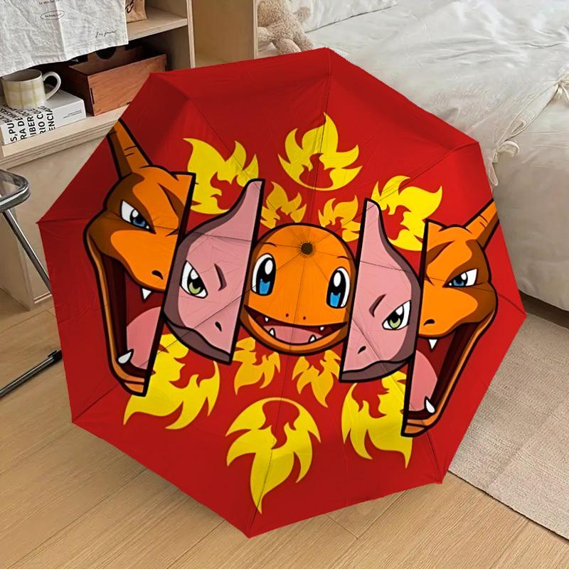 1pc Charmander, Pokémon Automatic Open/Close Umbrella, Lightweight Design for Everyone,Durable Canopy yy251014067