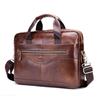 BULLCAPTAIN 2024 New Real Leather Vintage Men's Messenger Bag/casual Business Bag Fashion Cowhide Male Commercial Briefcase