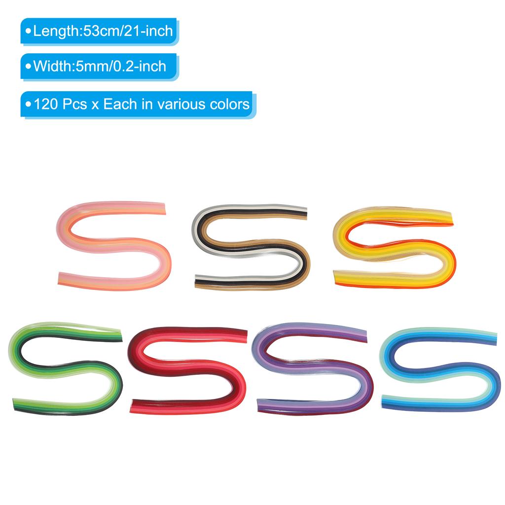 600/840 шт. Полоски для квиллинга Бумага 5 мм 0,2" Бумага для оригами Полоска для квиллинга Смешанные цвета для искусства DIY Ручная работа Рождественские инструменты