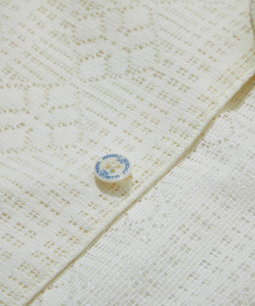 PENFIELD Crochet Open Collar Short Sleeve Shirt White_Fs2Wr12U